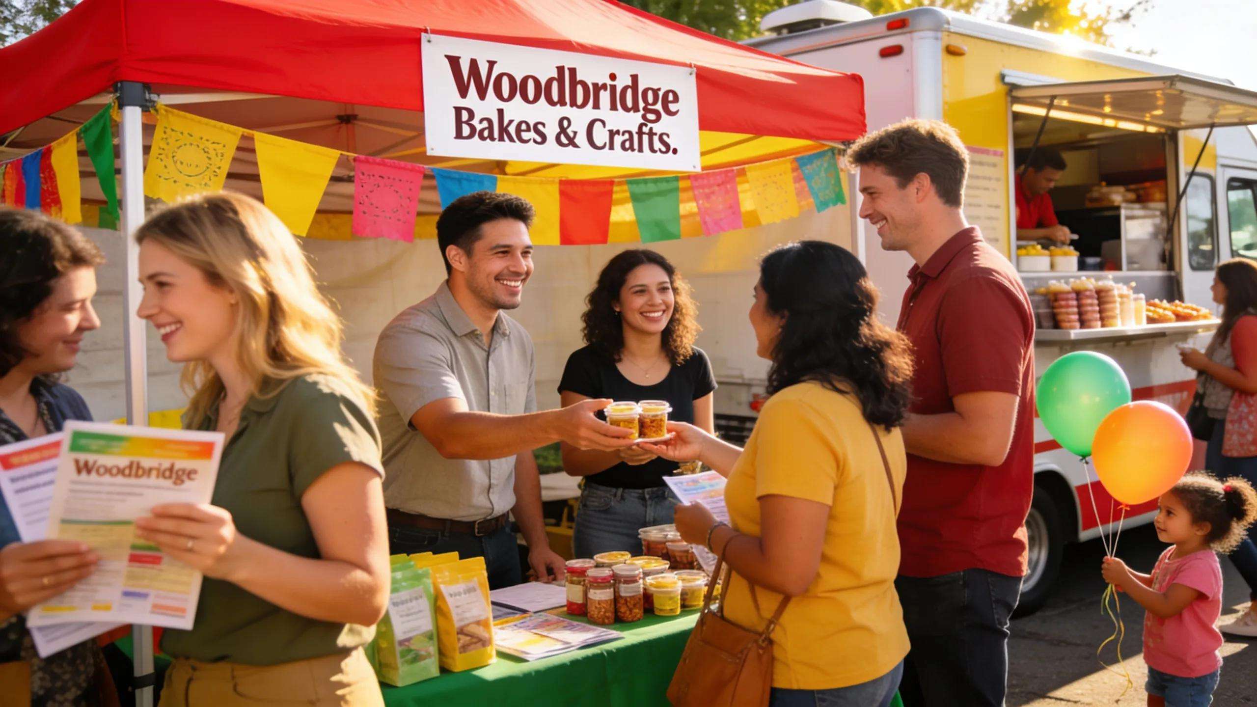 Small business engaging with community members at a local event in Woodbridge