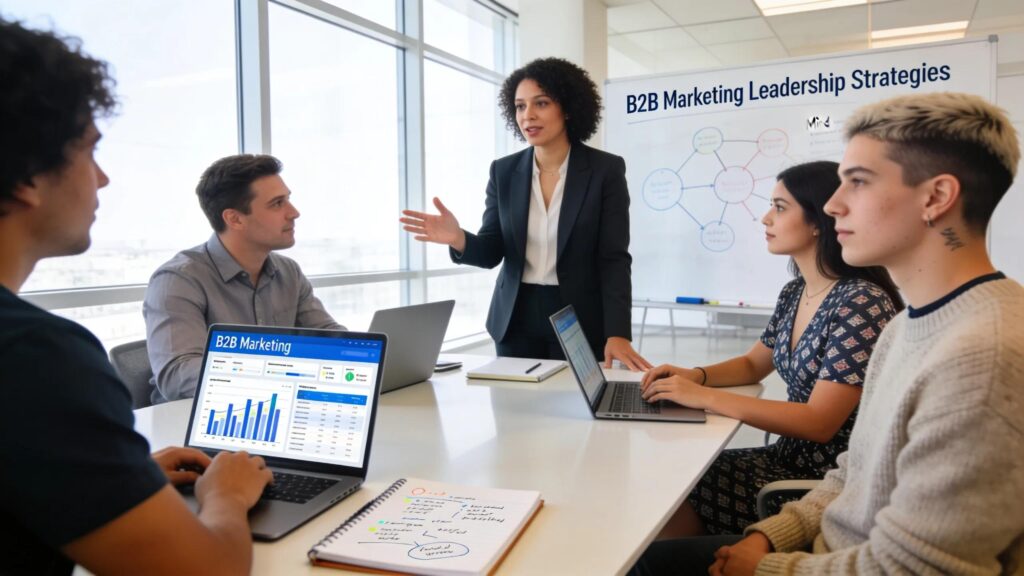 Collaborative workspace for fractional CMO strategy discussions with diverse team members
