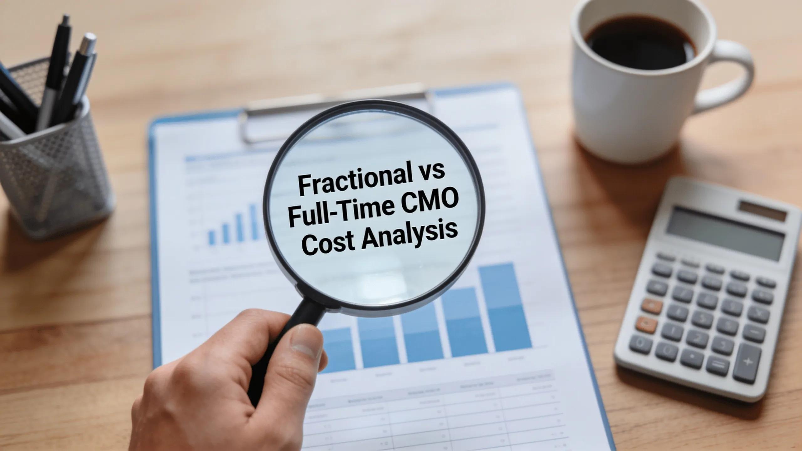 Analyzing costs related to fractional versus full-time CMO engagement, emphasizing financial scrutiny